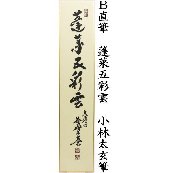 茶器 茶道具 短冊 直筆 一期一会又は蓬莱五彩雲又は歩々是道場 小林太玄筆 WWW_IBETON_RU