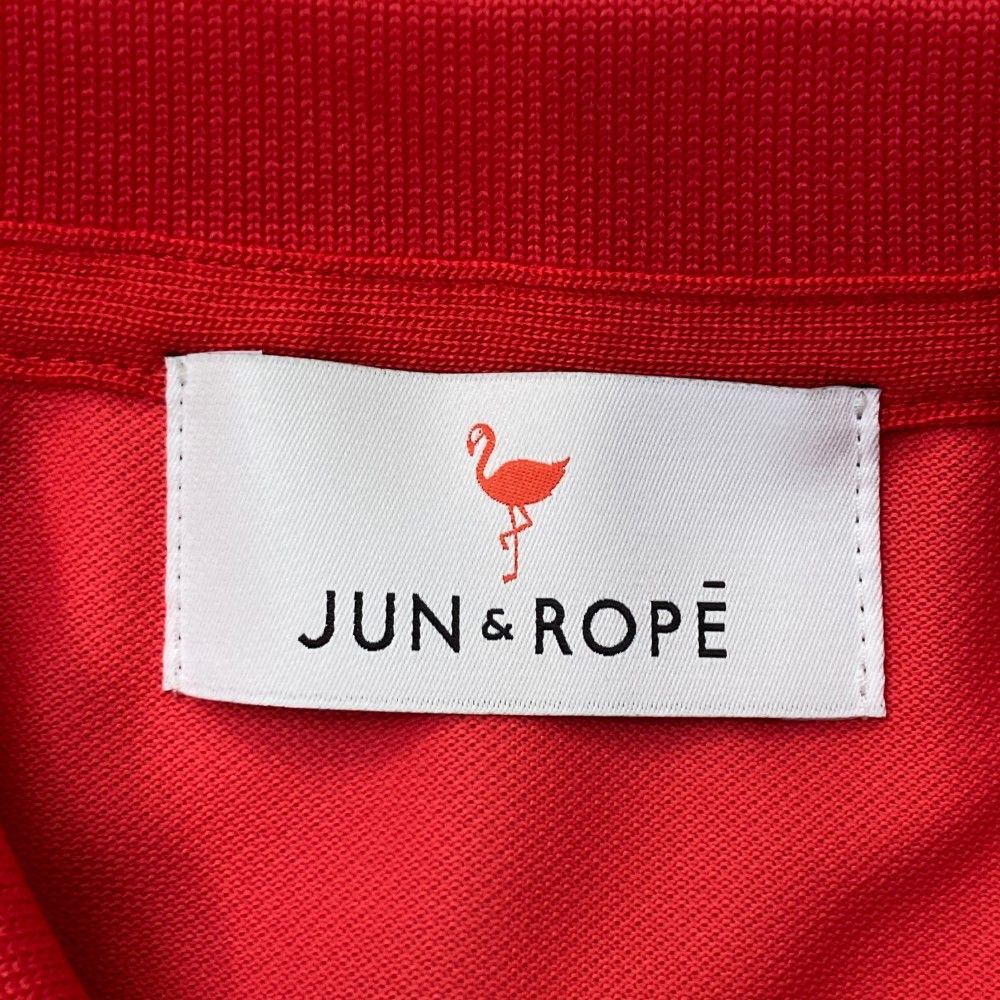 サイズ：M JUN&amp;ROPE ジュン アンド ロペ ERM-33070 半袖ポロシャツ  レッド系 [240101416571] ゴルフウェア レディース ストスト サイズ：M JUN&ROPE ジュン アンド ロペ ERM-33070 半袖