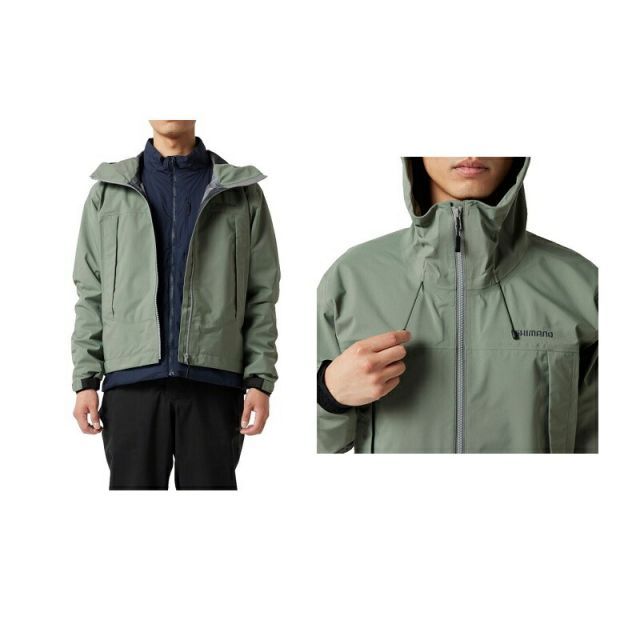 シマノ RA-025X ゴアテックス ショートレインジャケット 2XL ブルー