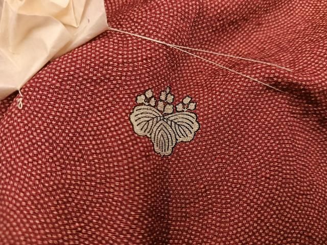 平和屋着物□中国三大刺繍 相良刺繍 総刺繍 小紋 更紗花文 正絹 逸品