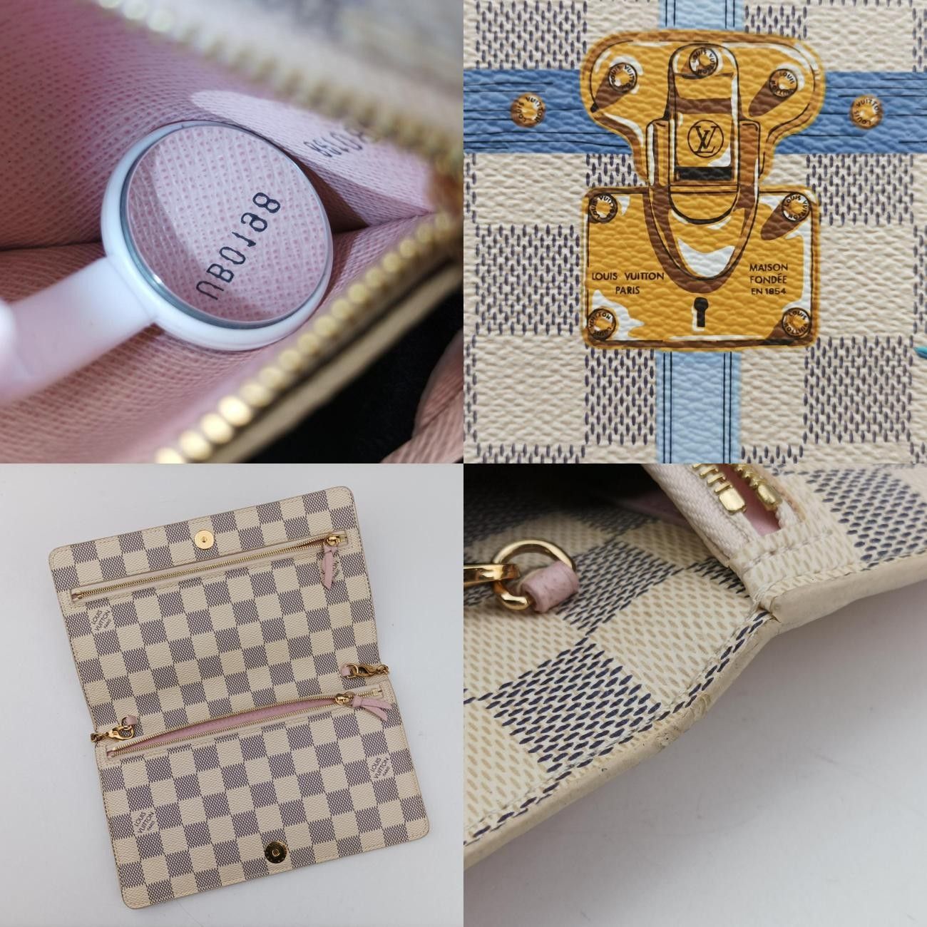 ルイヴィトンサマートランクポシェット アズール ウォレット　N60108 LOUIS VUITTON ルイヴィトン ダミエアズール ポシェット