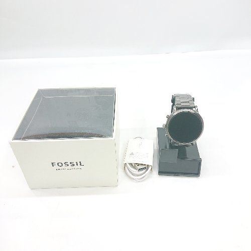 Θ ◎ FOSSIL フォッシル 動作 済み タッチスクリーン スマートウォッチ シルバー系 メンズ E 1502180084676