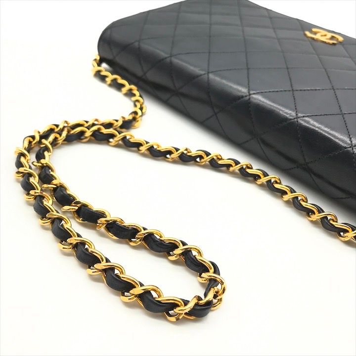 良品 CHANEL シャネル ココマーク マトラッセ ラムスキン プッシュ  