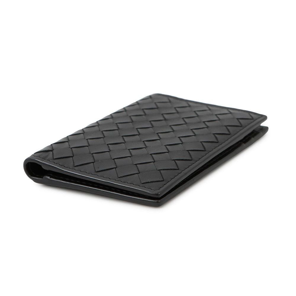 ボッテガヴェネタ カードケース イントレチャート カーフレザー 464902 BOTTEGA VENETA パスケース 黒