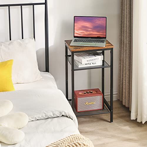 3段サイドテーブル　コーナーテーブル　オープンシェルフ　棚　アイアンラック n&frasl;a ソリッドウッドサイドテーブルフラワーラックシェルフリビング