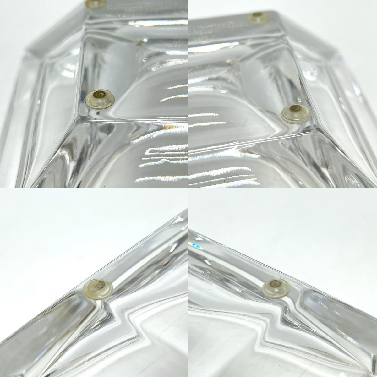 BVLGARI ブルガリ 灰皿 角型エキセントリカ クリスタルガラス クリア