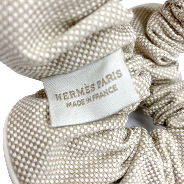 HERMES エルメス シュシュ クラウディア プラン・エア デゼール／ナタ  