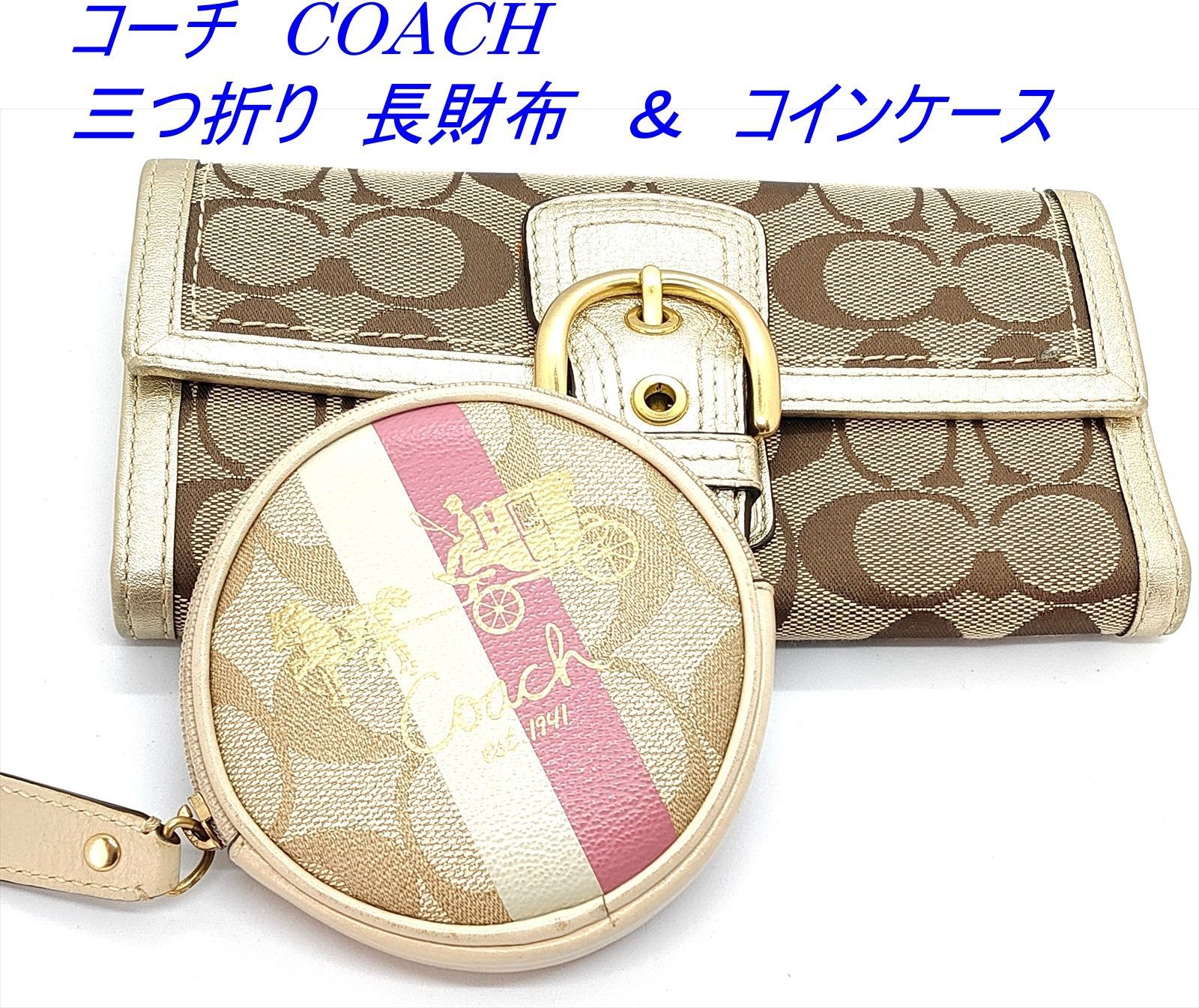 ソルボワ COACHラウンドファスナー 三つ折り財布 - 通販