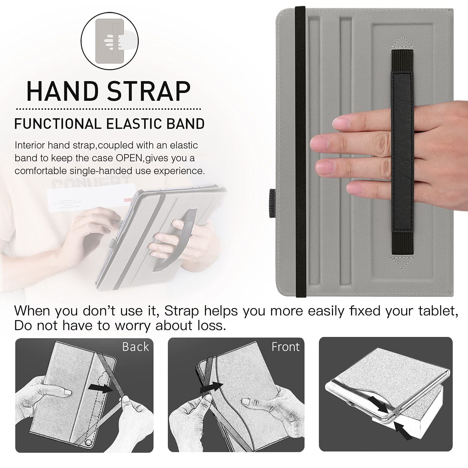 ZtotopCases ケース Samsung Galaxy Tab S10 Ultra S9 Ultra S8 Ultra 14.6インチ 2025 2025 2025用 PUレザーケースカバー 自動ウェイク スリープ機能付き ブラック VETTDRUCK_DE