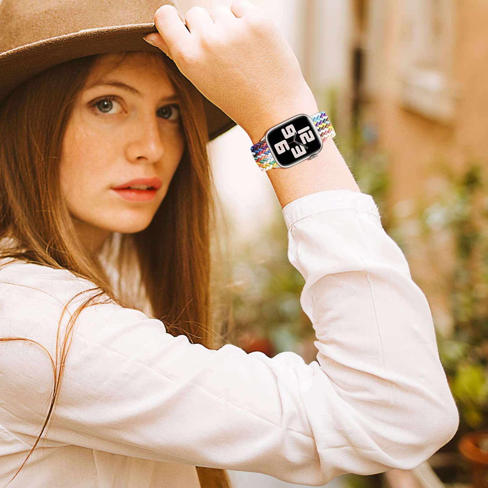 美品】Apple Watch band ブレイデッドソロループ テキスタイル