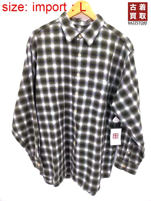 90s J.CREW オンブレチェックシャツ 巨人タグ OLD 90s J.CREW オンブレ チェックシャツ 巨人タグ ヴィンテージ