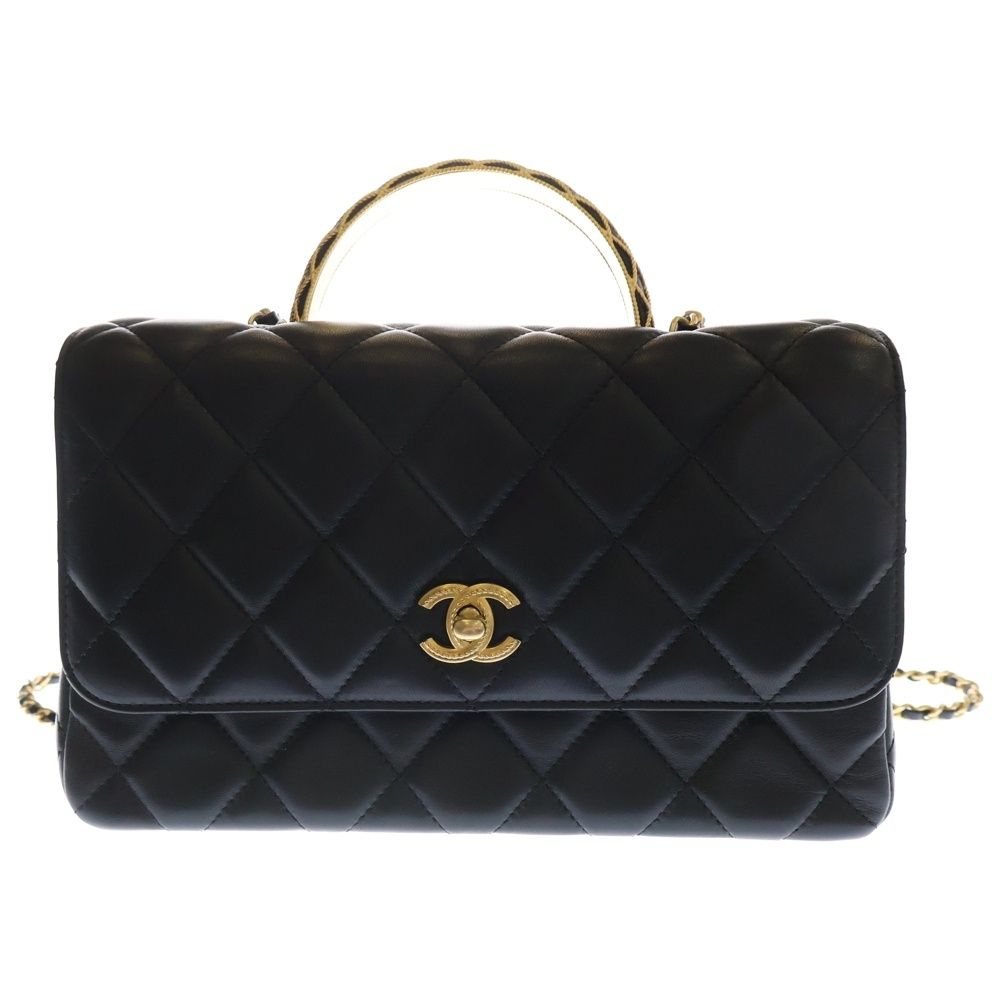 CHANEL (シャネル) マトラッセ ココマーク ラムスキン トップ
