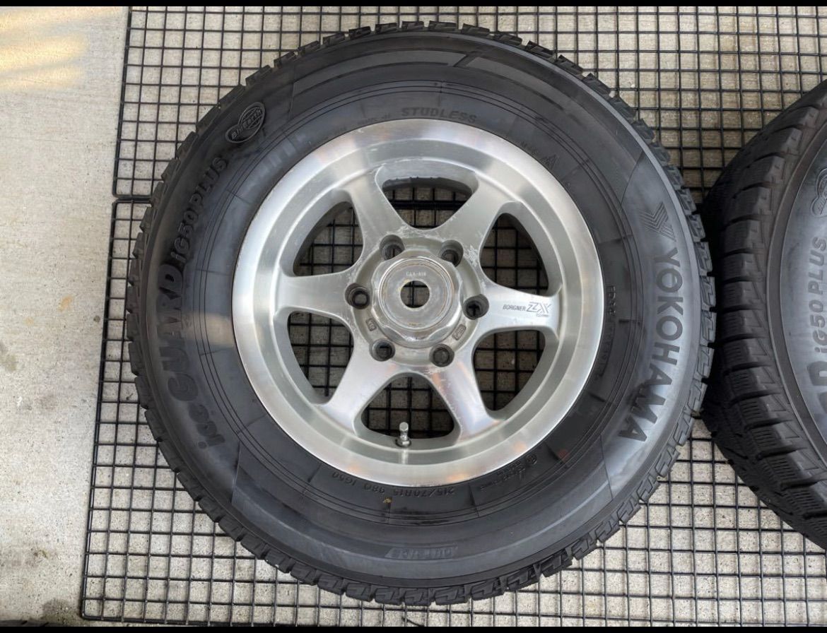 15インチ スタッドレス バリ溝　7/31迄 ENKEI BORGNER ZX 215/70R15 6.5J+24 6穴 PCD139.7 15インチ