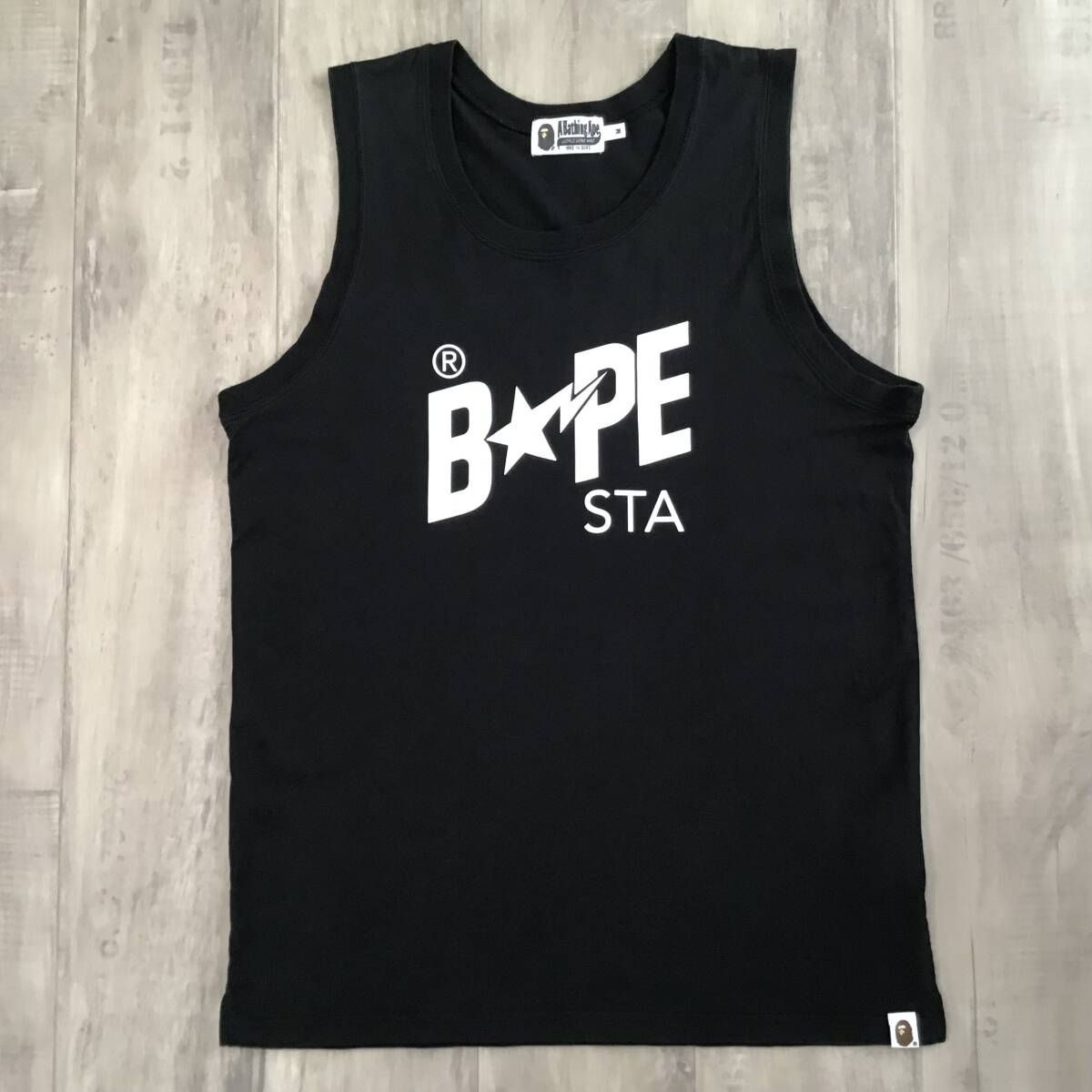 BAPE STA LOGO タンクトップ Mサイズ ブラック a bathing ape