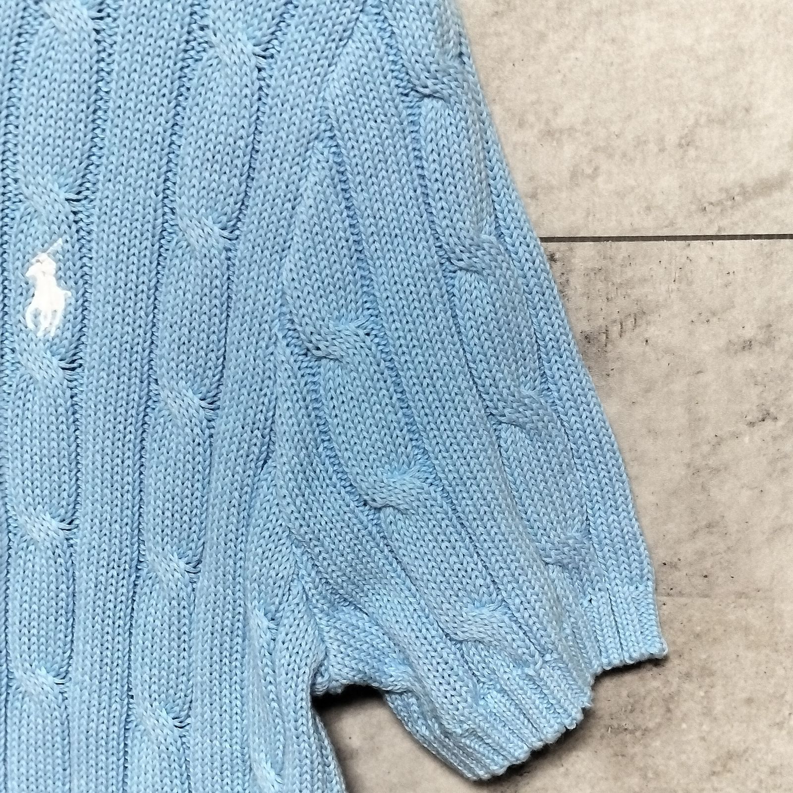 未使用品】【極美品】POLO RALPH LAUREN 半袖 ケーブルニット Мサイズ