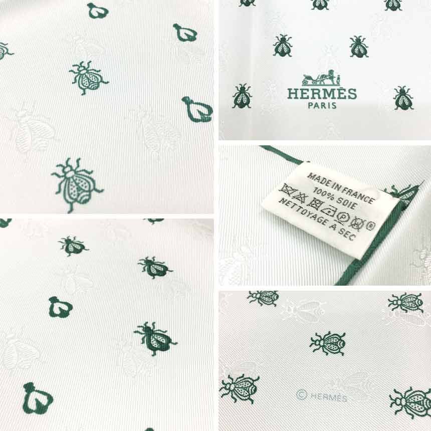 HERMES エルメス スカーフ カレ70 PETITE ABEILLE BRODE プチ