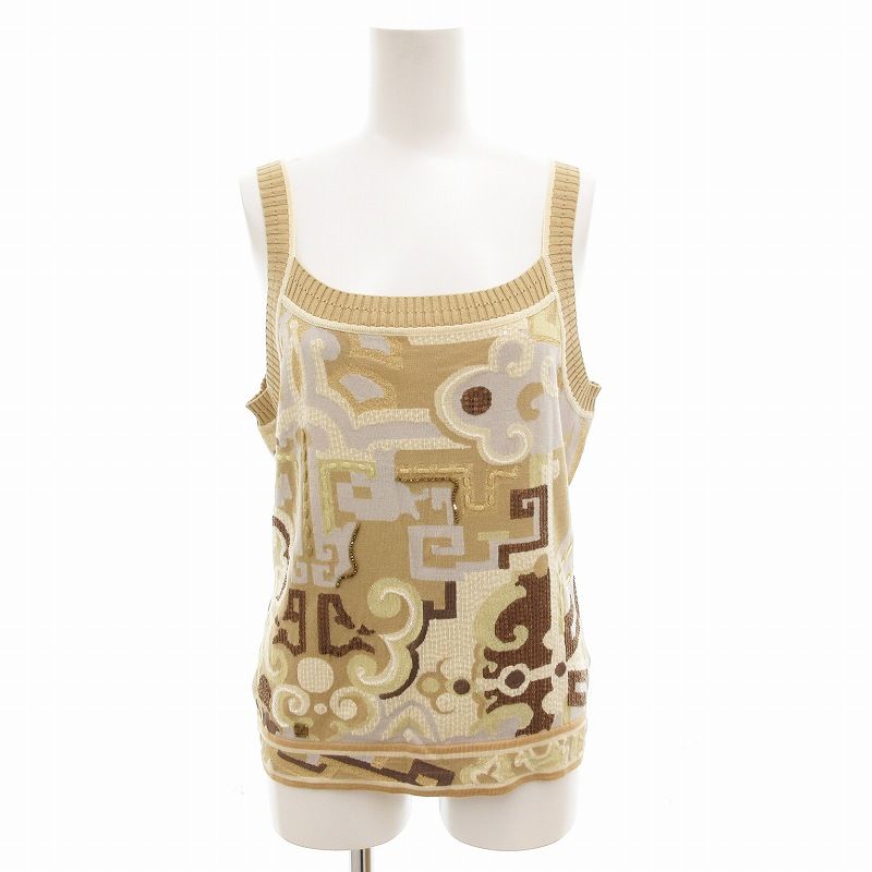 ✨レオナール✨花柄＆スパンコール✨ニット❤️ レオナール 花柄 ラインストーン タートルネック