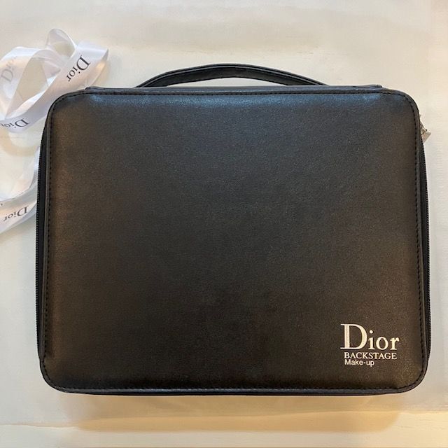 クリスチャンディオール　Dior　ノベルティー　バニティ　メイクボックス　ブラックレザー