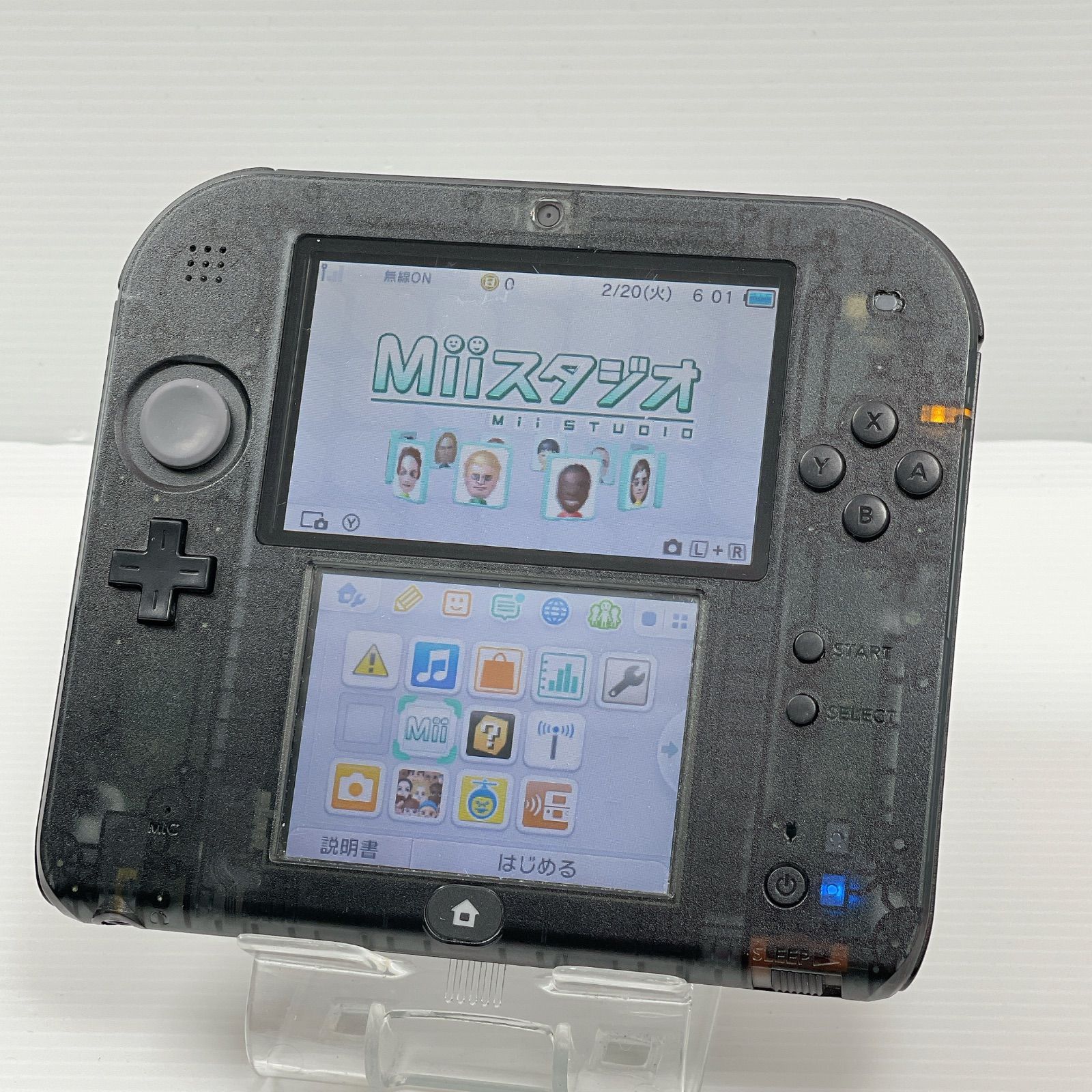 ニンテンドー 2DS クリアブラック 遊べるセット 動作 済み 2ds 3ds 3DS 任天堂