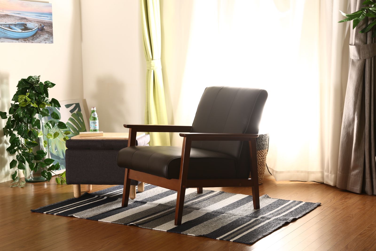 C/D:77123] バイキャストPUソファーラバーズ8391Pダーク