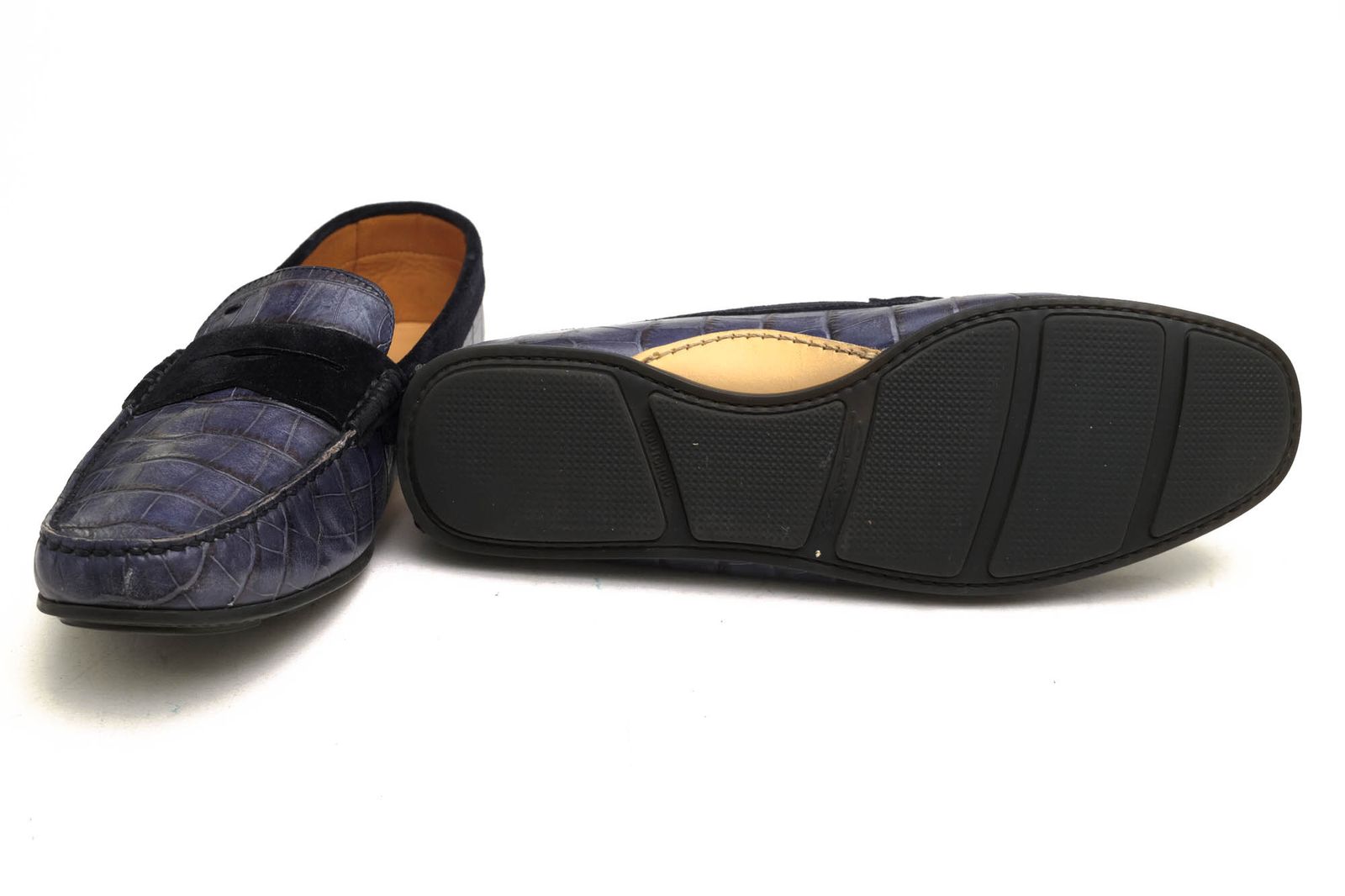 サントーニ スリッポン ローファー ネイビー 市場】【送料無料