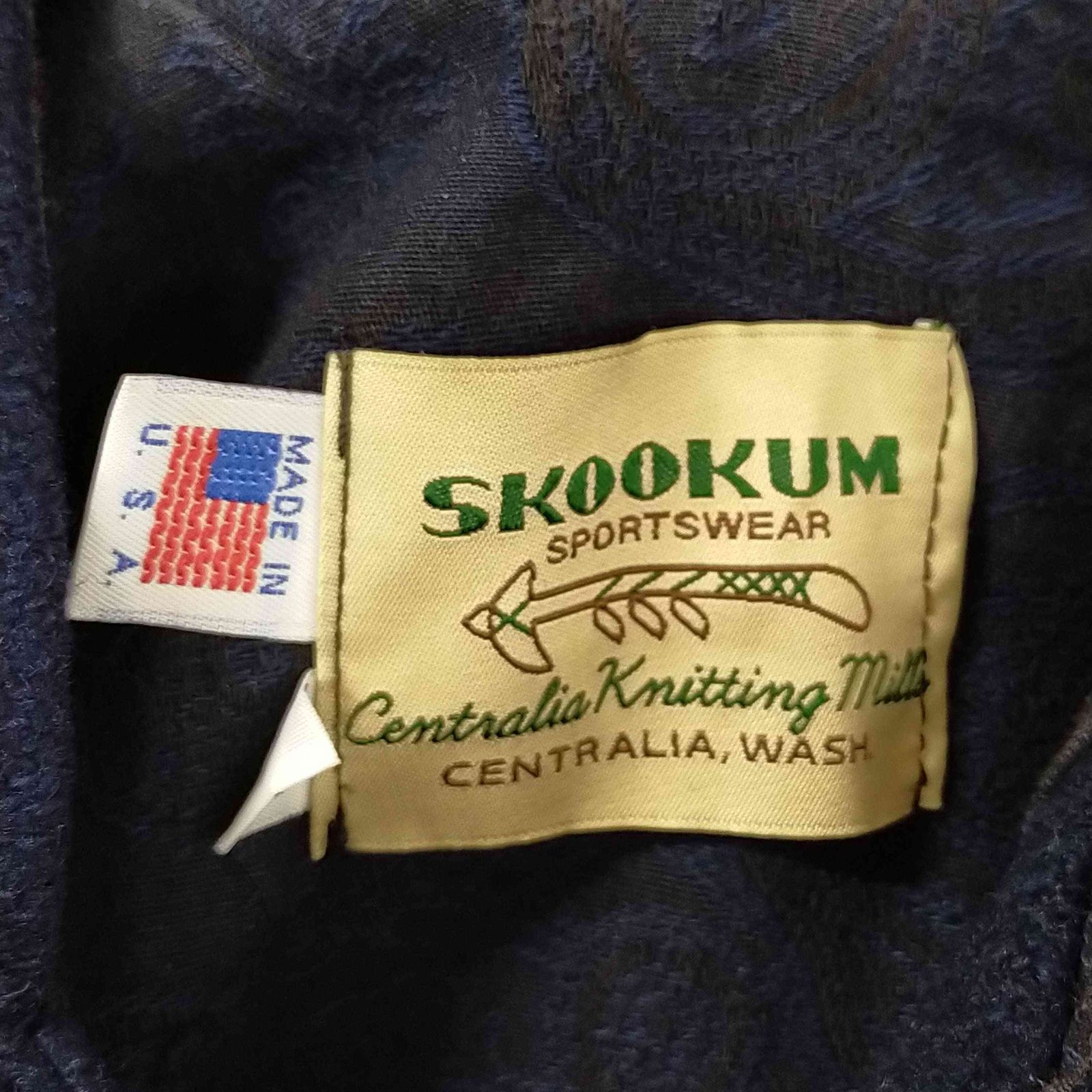 スクーカム SKOOKUM usa製 ウールフーデットコート メンズ 38