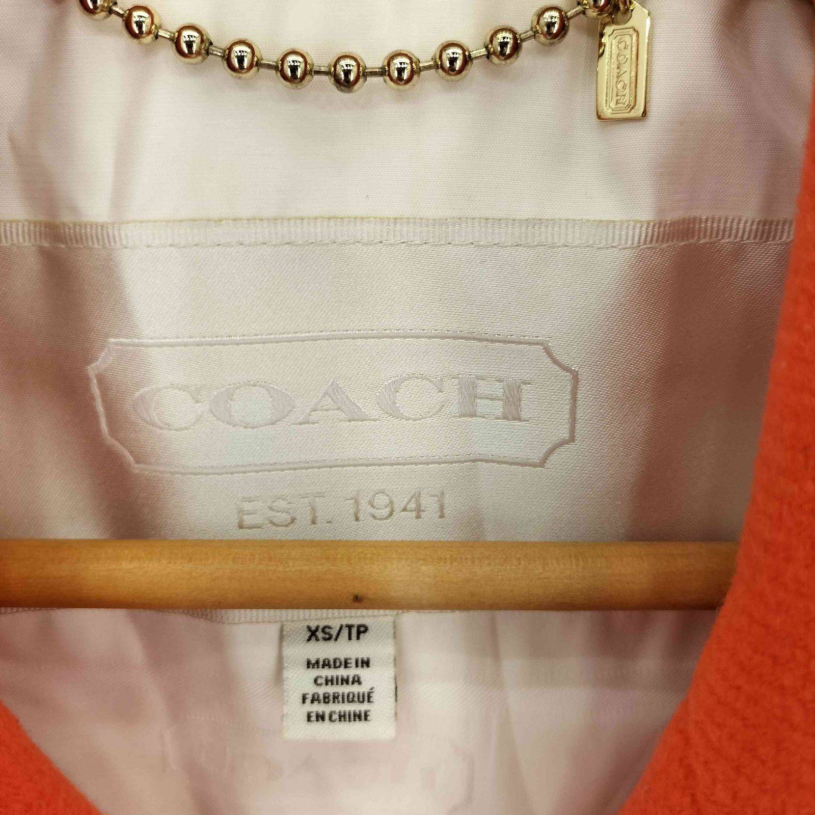 Coach／Pコート コーチ COACH 金ボタン ウールメルトン Pコート レディース XS