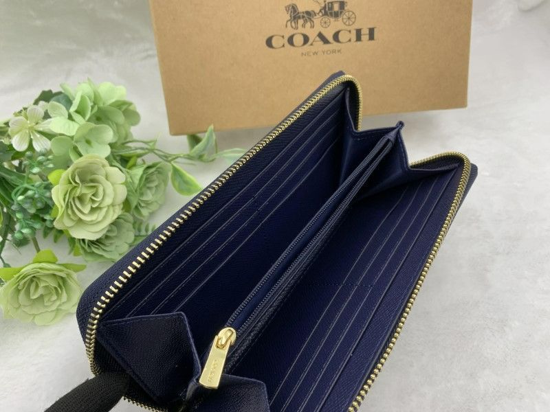 コーチ 長財布 COACH 財布 チェック柄 アコーディオン ウォレット ...