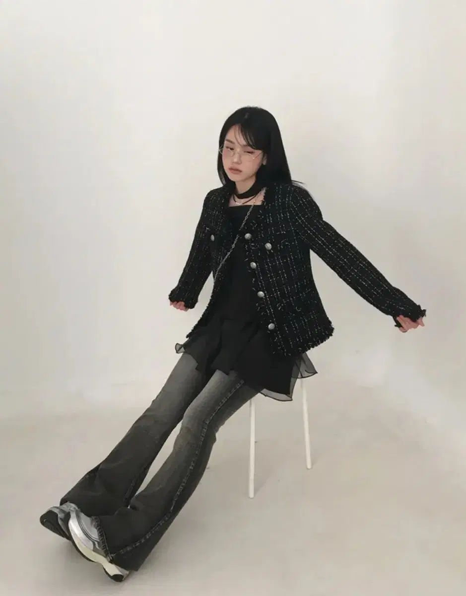 レディース modimood オリジナル商品 ブレンド ツイード ジャケット