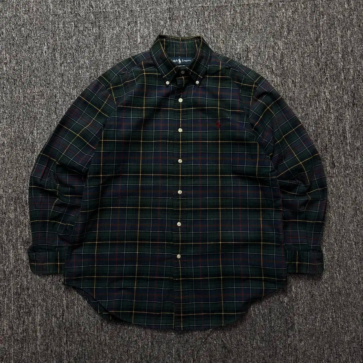 【雷市場（ポンジャン）商品韓国直送】 POLO RALPH LAUREN(ポロラルフローレン) クラシックフィット ポニーロゴ フランネル パターンシャツ