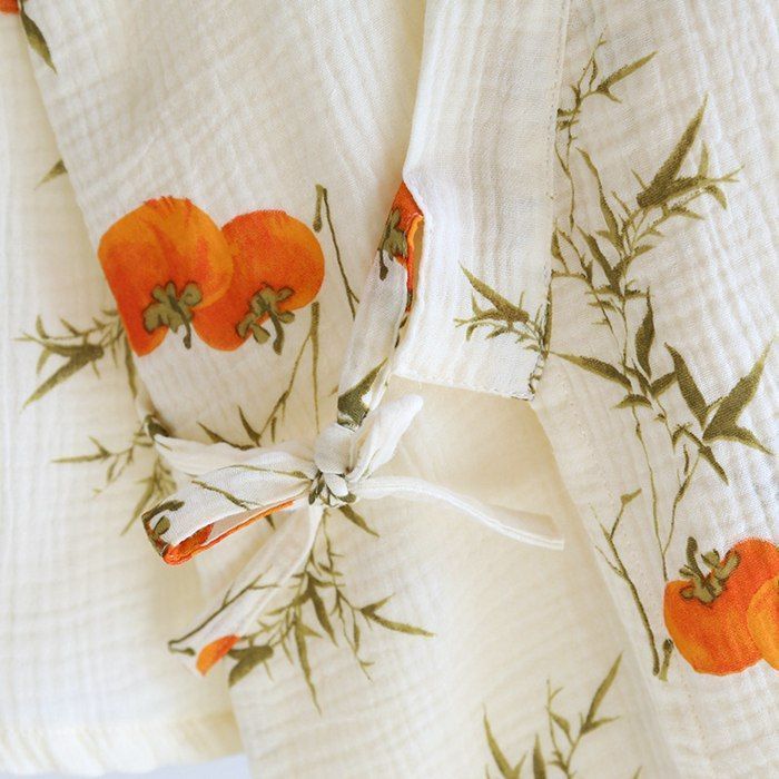 和風ガーゼローブ 綿 女性用 長袖 前開き 即 OK 春夏パジャマ 薄手 吸湿速乾 ゆったりサイズ cb2d795 DECORATOM_COM_BR