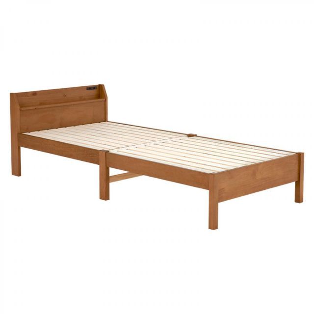 萩原 Hagihara 組立簡単 シングルベッド ライトブラウン MB-5096S-LBR 新生活 一人暮らし デザイン おしゃれ インテリア 家具