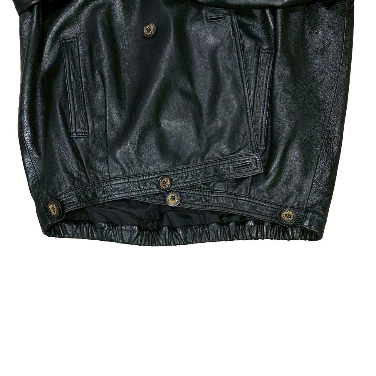 極 美品 希少品 LOEWE ロエベ アナグラム ロゴ ボタン ラムナッパ