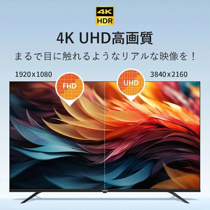 【公式/リユース品】PHILIPS チューナーレステレビ 43型 Amazon.co.jp: Philips(フィリップス) チューナーレステレビ 43V