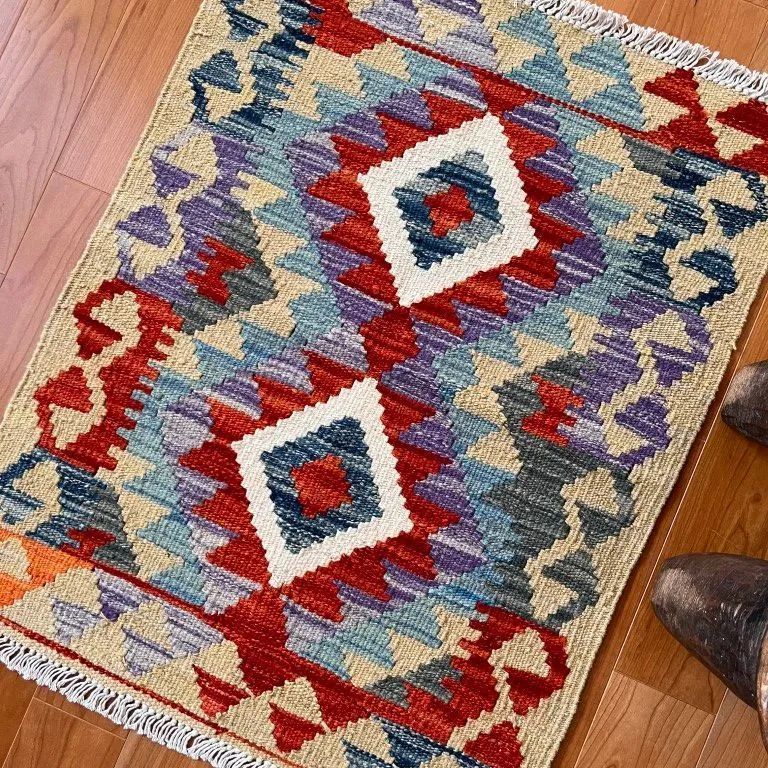 New Kilim Rug 78 × 62 cm [GLR0345] トライバルラグ ヴィンテージラグ