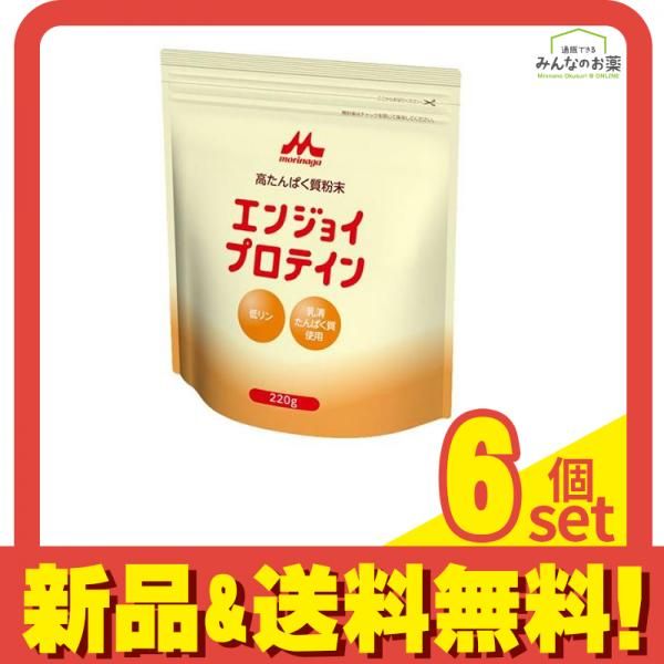 森永 高たんぱく質粉末 エンジョイプロテイン 220g 6個セット