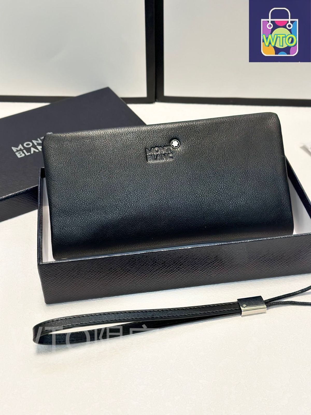 本日限定特価】モンブラン メンズ レザー ハンドバッグ 21×10cm