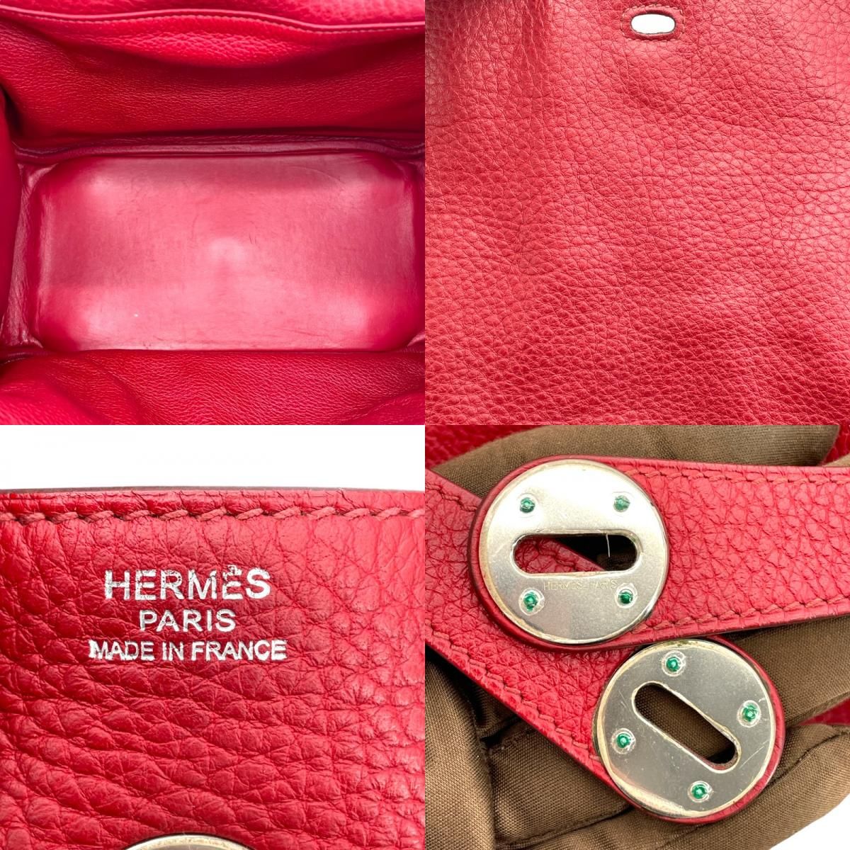 HERMESエルメス☆HERMES リンディ34ルージュガランス Aランク エルメス HERMES リンディ34 □L刻 ルージュガランス SV金具