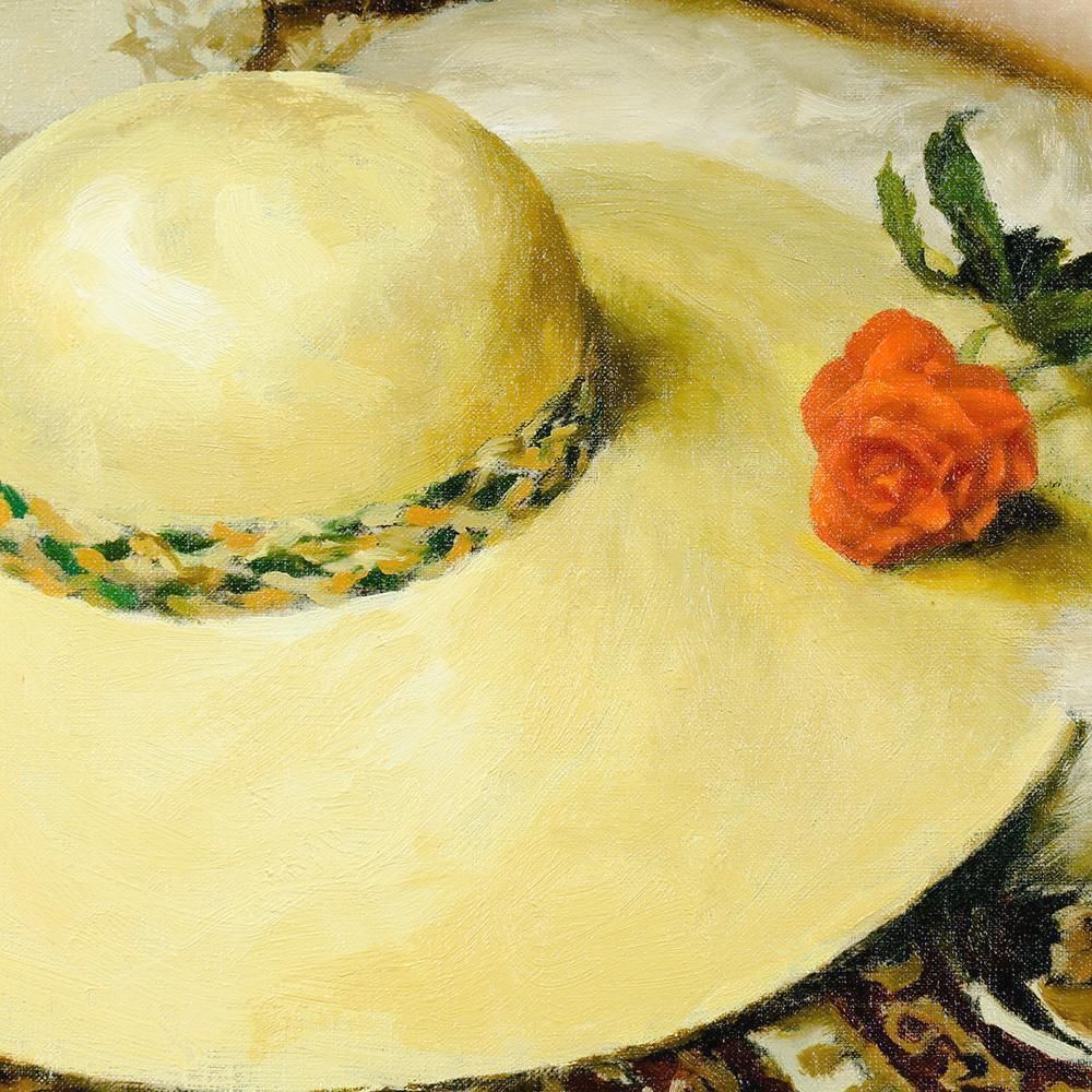 真作】【WISH】佐藤照雄「薔薇の幸子 I」油彩 12号 傑作 1984年作