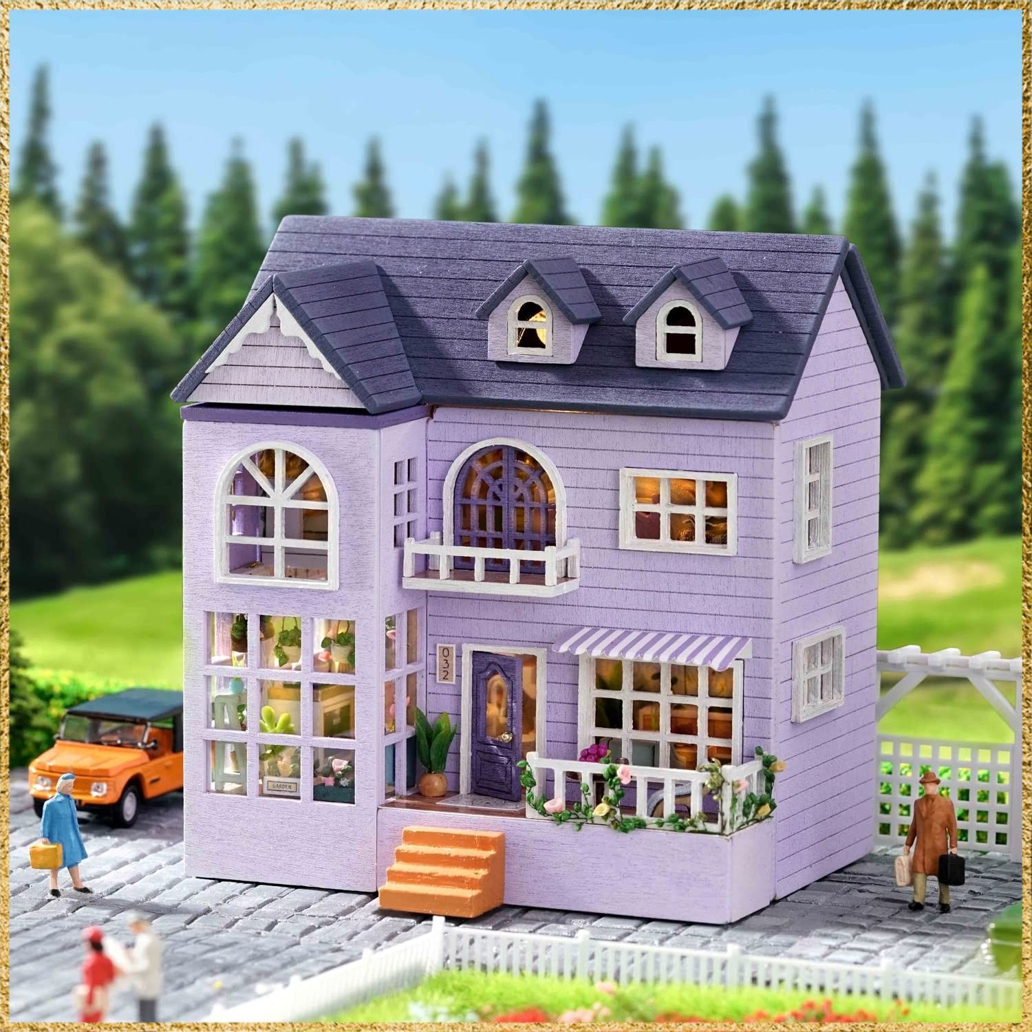 ☆彡送料無料でお届け☆彡Style:D032 CUTEROOM木製ドールハウスキット