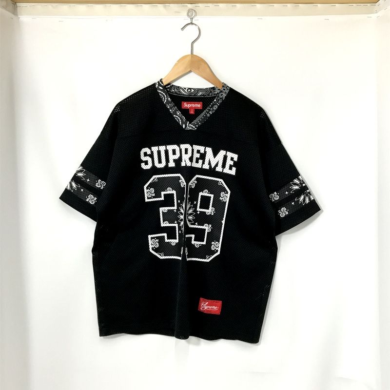 【激レア】SUPREME シュプリーム　ホッケージャージ　黒　ゲームシャツ　刺繍 激レア】SUPREME シュプリーム ホッケージャージ 黒 ゲーム