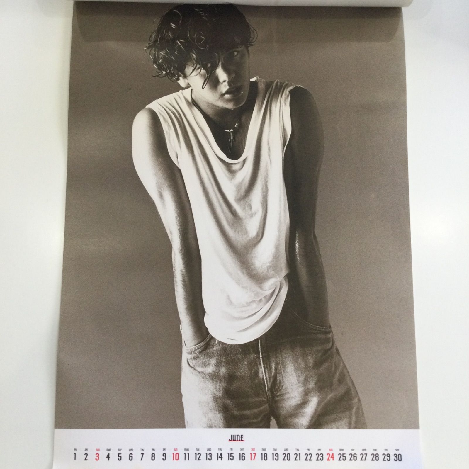 レア】 男闘呼組 1990年 カレンダー ＋ 特典ハンカチ付き 昭和