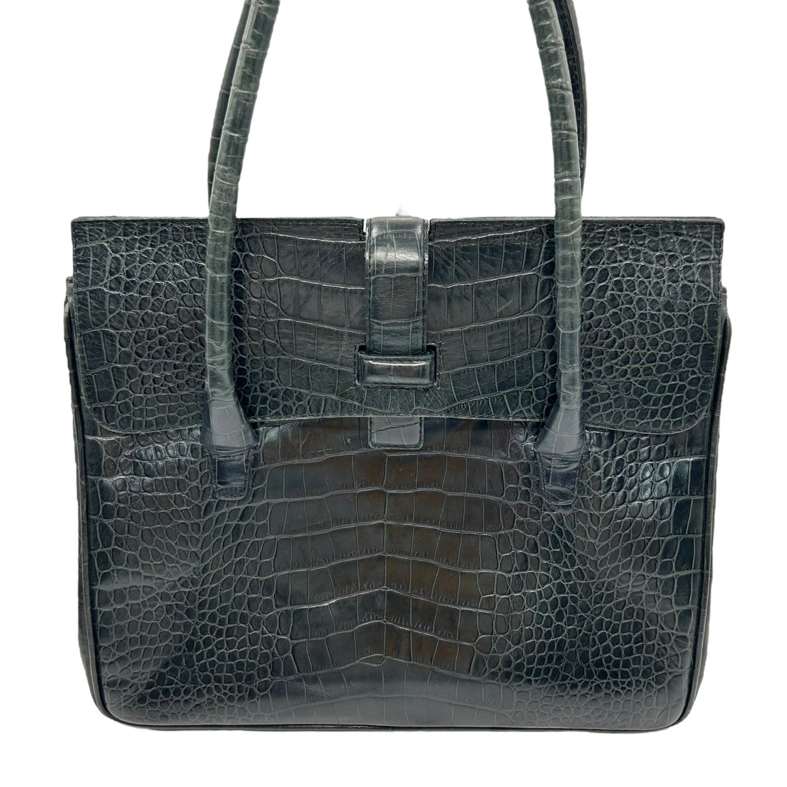bruno magli トートバッグ クロコ型押し レザー 黒 1360 bruno magli トートバッグ クロコ型押し レザー 黒 1360 レザー