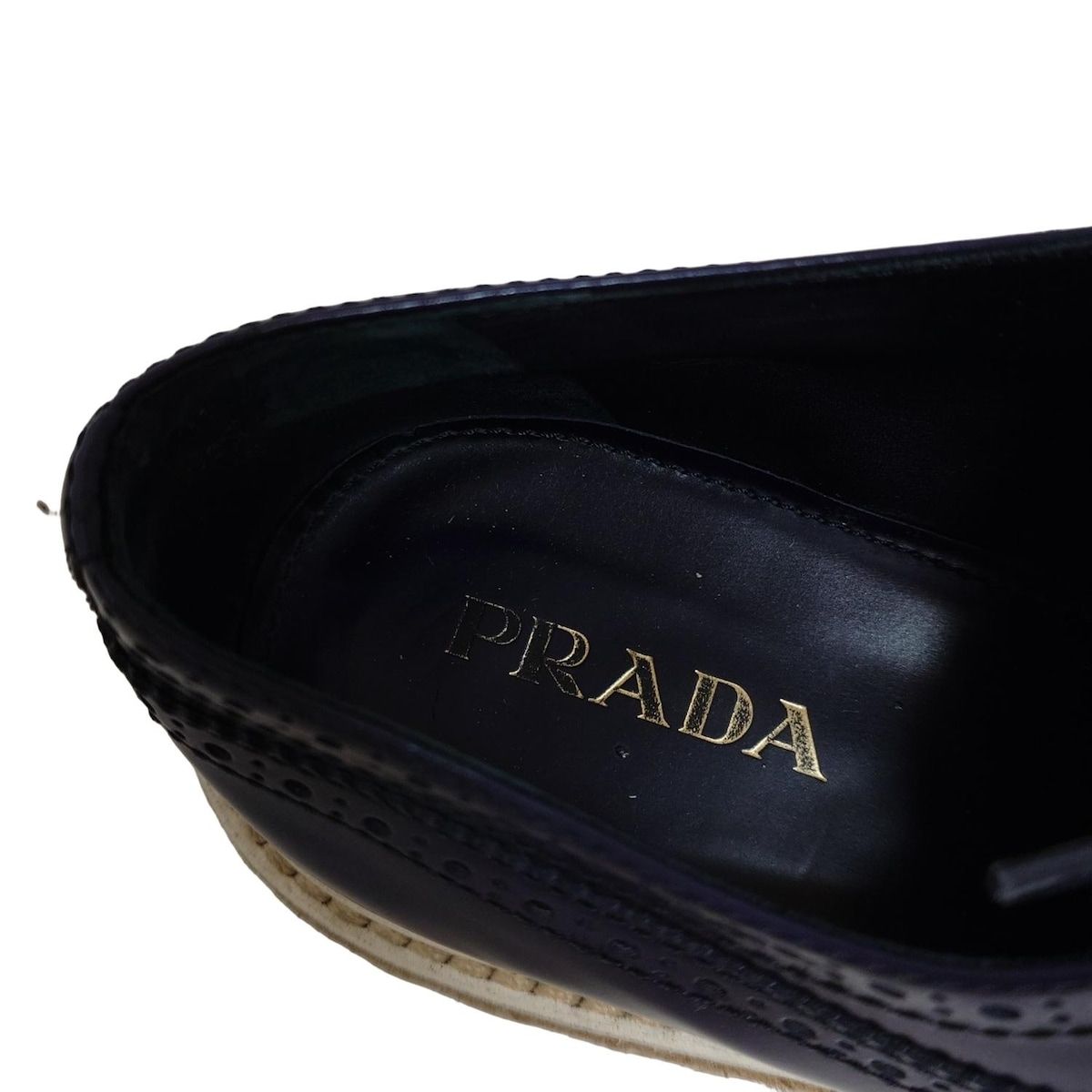PRADA(プラダ) シューズ 38 1/2 レディース - ダークネイビー