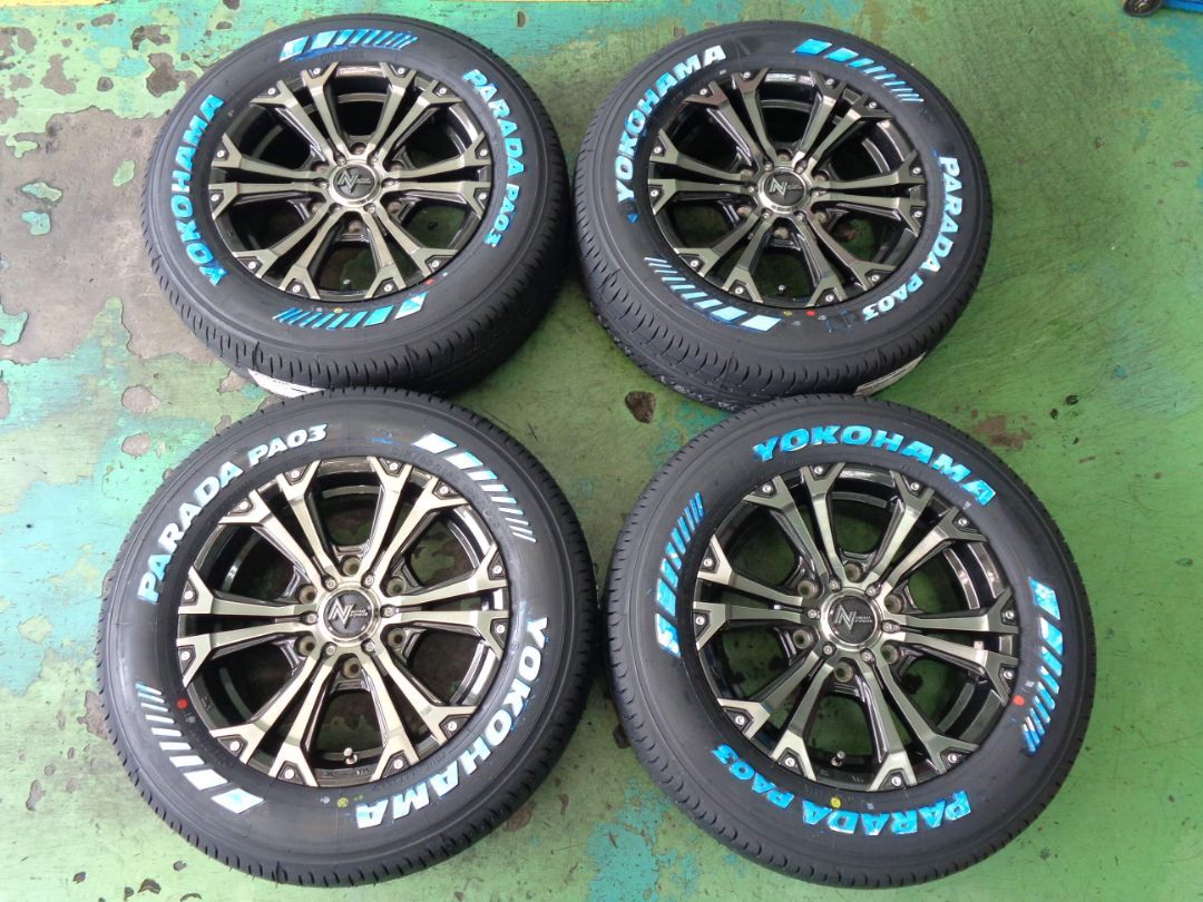 6.5J-16インチ 6H139.7 +38 ナイトロパワー ジャベリン 215/65R16C パラダ 中古 ホイール 新品 タイヤ 4本 ハイエースなどに♪  - メルカリ