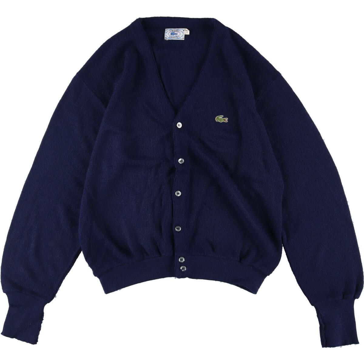 古着 70~80年代 ラコステ LACOSTE IZOD アクリルニットカーディガン