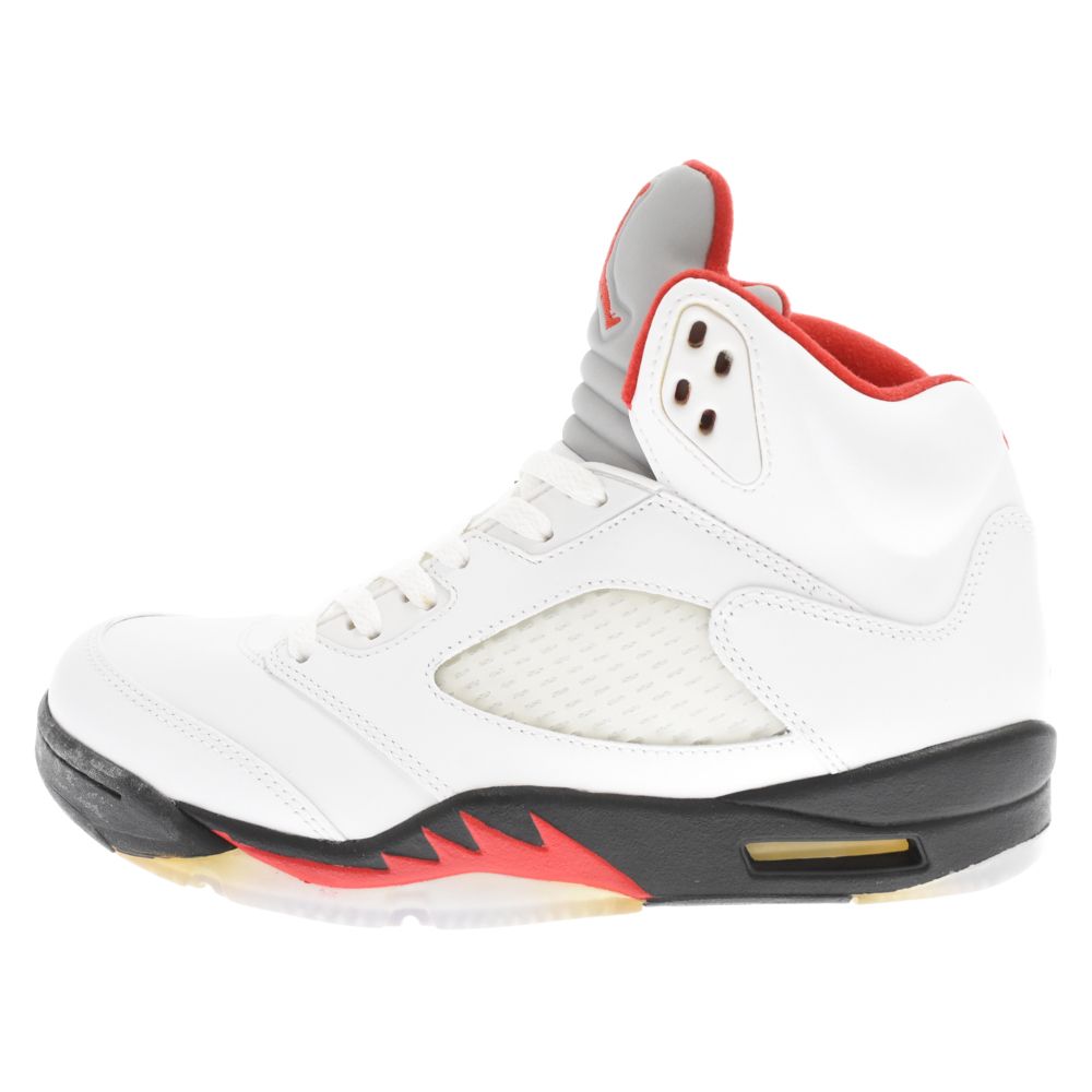 NIKE (ナイキ) 【観賞用】AIR JORDAN 5 RETRO WHITE/FIRE RED-BLACK 