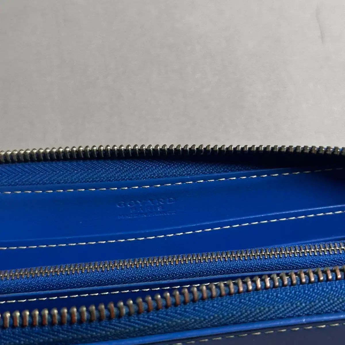 GOYARD/ゴヤール マティニョンGM ラウンドファスナー 長財布 ブルー