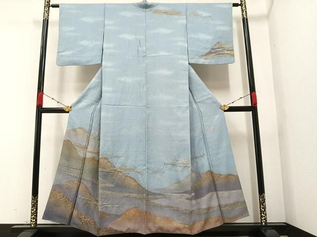 平和屋着物○越後十日町の一流染匠 桐屋・翠山工房 訪問着 辻が花 流水