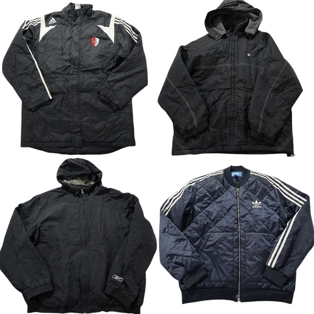 古着卸 まとめ売り スポーツブランドMIX ジャケット 4枚セット (メンズ M /L ) アディダス アディダスオリジナルス MX3908